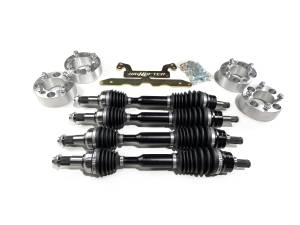 Monster Full CV Axle Set with High Lifter 2" Lift Kit & Spacers for Yamaha Grizzly 700 2014-2015 Front & Rear Telescoping 4340 Chromoly Dominate Trails