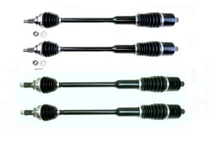 Monster XP Series Full CV Axle Set for Polaris RZR XP Turbo S & XP4 Turbo S 2018-2021 Front & Rear Telescoping Built Tough 4340 Chromoly Steel Direct Fit Factory Length with 4" of Travel