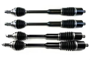 Monster XP Series Full CV Axle Set for Polaris 1333942 1334487 Front & Rear Telescoping Built Tough 4340 Chromoly Steel Direct Fit Factory Length with 4" of Travel