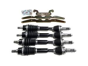 Monster Full CV Axle Set with High Lifter 2" Lift Kit for Yamaha Grizzly 700 2016-2022 Telescoping 4340 Chromoly Precision Machined Exact Fit Factory Length with 4" of Travel