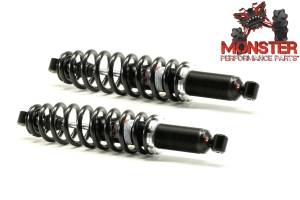 MONSTER AXLES - Monster Performance Front Shocks for Polaris 7043755 Ranger 900 1000 Monotube Linear Rate Responsive Handling Quality Tested Gas-charged Anti-foam Anti-shear Adjustable - Image 2