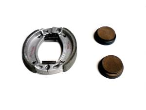 Monster Performance Brake Pad & Shoe Set for Yamaha Tri-Moto 175 1982-1983 Tri-Moto 200 1983-1985 Quiet Braking Low-Dust All-Weather Quality Tested