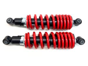 Monster Performance Rear Shocks for Honda 52400-HL5-C21 Pioneer 500 2017-2021 Left & Right Dual-Rate Red Responsive Handling Quality Tested Gas-charged Anti-foam Anti-shear Adjustable