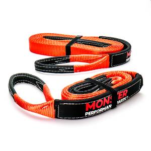 Monster Axles - Monster Performance Off-Road Recovery Kit 29.5 ft Nylon Kinetic Rope 8 ft and 30 ft Tow Straps Synthetic Rope Soft Shackles Aluminum Snatch Ring Load Tested ATV UTV SXS - Image 4