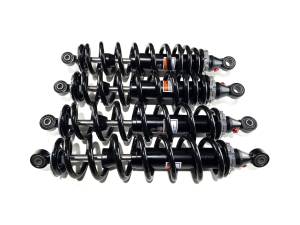 Monster Performance Full Shock Set for Arctic Cat 0403-188 0404-158 Front & Rear Monotube Responsive Handling Optimal Damping Quality Tested Gas-charged Anti-foam Anti-shear Adjustable