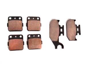 Monster Performance Full Brake Pad Set for Yamaha Grizzly Kodiak & Wolverine 400 450 Front & Rear Quiet Braking Low-Dust All-Weather Quality Tested