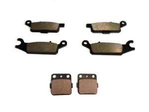 Monster Performance Full Brake Pad Set for Yamaha Raptor 250 2008-2013 Front & Rear Quiet Braking Low-Dust All-Weather Quality Tested