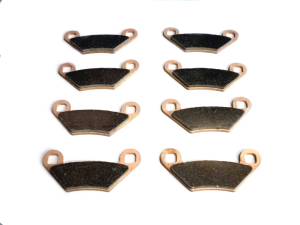 Monster Performance Full Brake Pad Set for Polaris Scrambler 850 1000 & Sportsman 1000 2014-2017 Front & Rear Quiet Braking Low-Dust All-Weather Quality Tested