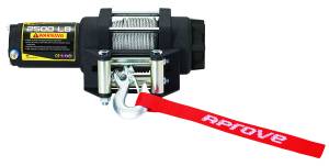 Aprove - Aprove 2500 LB Winch with Steel Cable and 4 Way Roller - Image 1