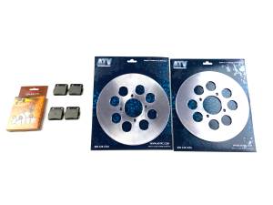 Front Brake Rotors & Pads for Yamaha 3GD-2582T-10-00 4D3-W0046-50-00