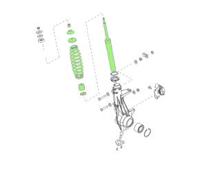MONSTER AXLES - Monster Front Shocks for Polaris Ranger 400 500 570 800 7044149 - Image 3