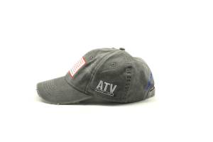 ATV Parts Connection - ATV Parts Connection Authentic Baseball Cap 100% Cotton Grey Adjustable Comfortable Fit Pre-Curved All Weather Rough Edges First Generation Original Issue Flag Logo - Image 2