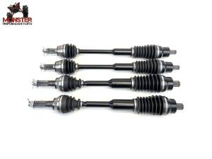 MONSTER AXLES - Monster Full CV Axle Set with High Lifter 4" Lift Kit for Polaris 1332637 1332947 Front & Rear Telescoping Dominate Trails - Image 2