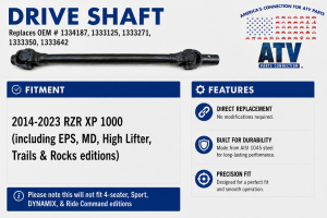 ATV Parts Connection - Front Drive Shaft for Polaris 1334187 1333125 RZR XP 1000 2014-2023 - Image 2