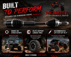 MONSTER AXLES - Monster XP Series Rear CV Axles for Arctic Cat 2502-763 L & R - Image 5