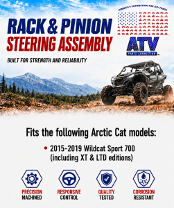 ATV Parts Connection - Steering Rack and Pinion for Arctic Cat 0505-894 Wildcat Sport 700 - Image 4