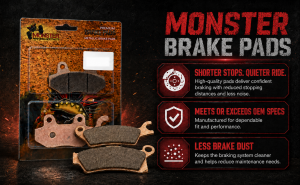 MONSTER AXLES - Monster Rear Brake Pads for John Deere Buck & Trail Buck 2004-2008 - Image 4