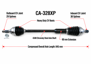 MONSTER AXLES - Monster XP Series Rear CV Axles & Brgs for Can-Am Maverick X3 72" 705502362 - Image 6