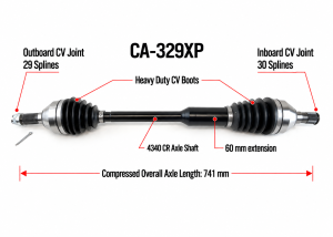 MONSTER AXLES - Monster XP Series Rear CV Axles & Brgs for Can-Am 705502154 64" Maverick X3 - Image 5