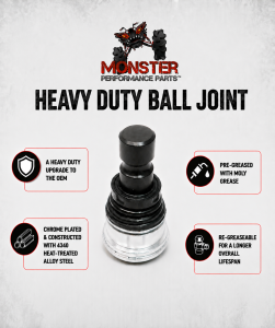 MONSTER AXLES - Monster Ball Joint for Polaris 7710533 7081263 Upper or Lower - Image 8