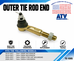 ATV Parts Connection - Outer Tie Rod Ends for Honda 53540-HL6-A01 Talon 1000R 1000X & 1000X-4 - Image 2