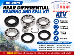 ATV Parts Connection - Rear Differential Bearing & Seal Kit for Honda Rancher TRX420 & Foreman TRX500 Precision Machined Quality Tested - Image 2