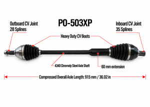 MONSTER AXLES - Monster XP Series Full CV Axle Set for Polaris 1337064 1334561 RZR PRO R - Image 7