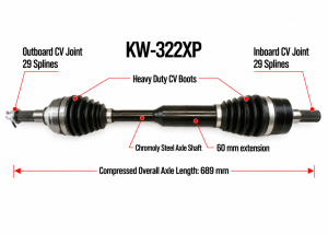 MONSTER AXLES - Monster XP Series Rear CV Axle for Kawasaki 59266-0715 - Image 6