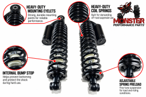 Monster Axles - Monster Front Shocks for Honda Pioneer 1000-5 51400-HL4-AG1ZA - Image 3