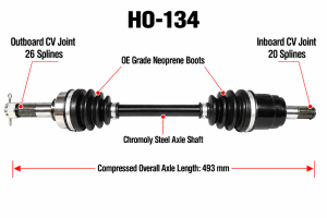 ATV Parts Connection - Front Left CV Axle for Honda 44350-HR4-A22 - Image 4