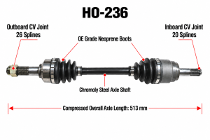 ATV Parts Connection - Front Right CV Axle for Honda Rancher 420 IRS 2015-2019 44250-HR7-A81 - Image 4