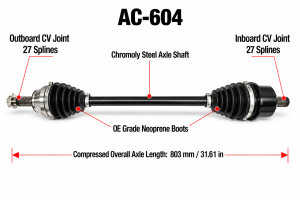 ATV Parts Connection - Front CV Axle for Arctic Cat Wildcatt XX 2018-2022 2502-708 - Image 4