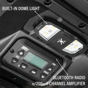 SSV Works - 2024-2026 Polaris RZR XP 1000 2-Speaker Overhead Soundbar w/MRB3S Bluetooth Radio and Built-in Dome Light - Image 4