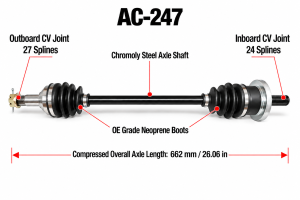 ATV Parts Connection - Front CV Axle for Arctic Cat 1502-939 Prowler 550 650 700 1000 HDX XTZ - Image 4