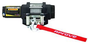 Aprove - Aprove 2500 LB Winch with Steel Cable and 4 Way Roller - Image 1